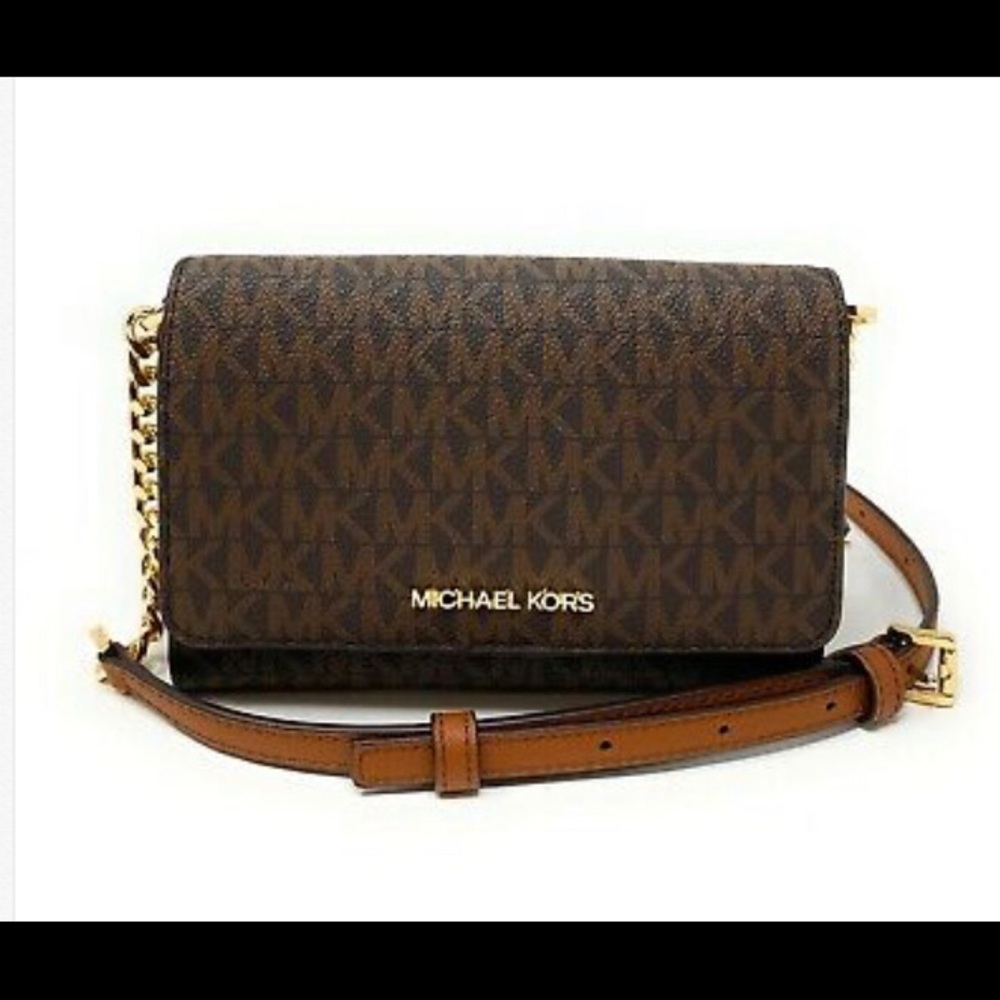 -Sold-Michael Kors Jet Set MF Clutch Crossbody